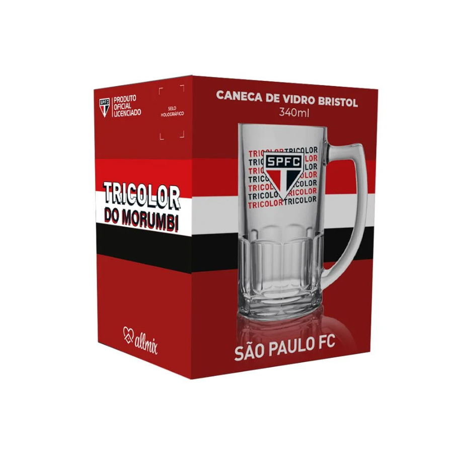 Caneca De Vidro Bristol 340ml Sao Paulo - 119036