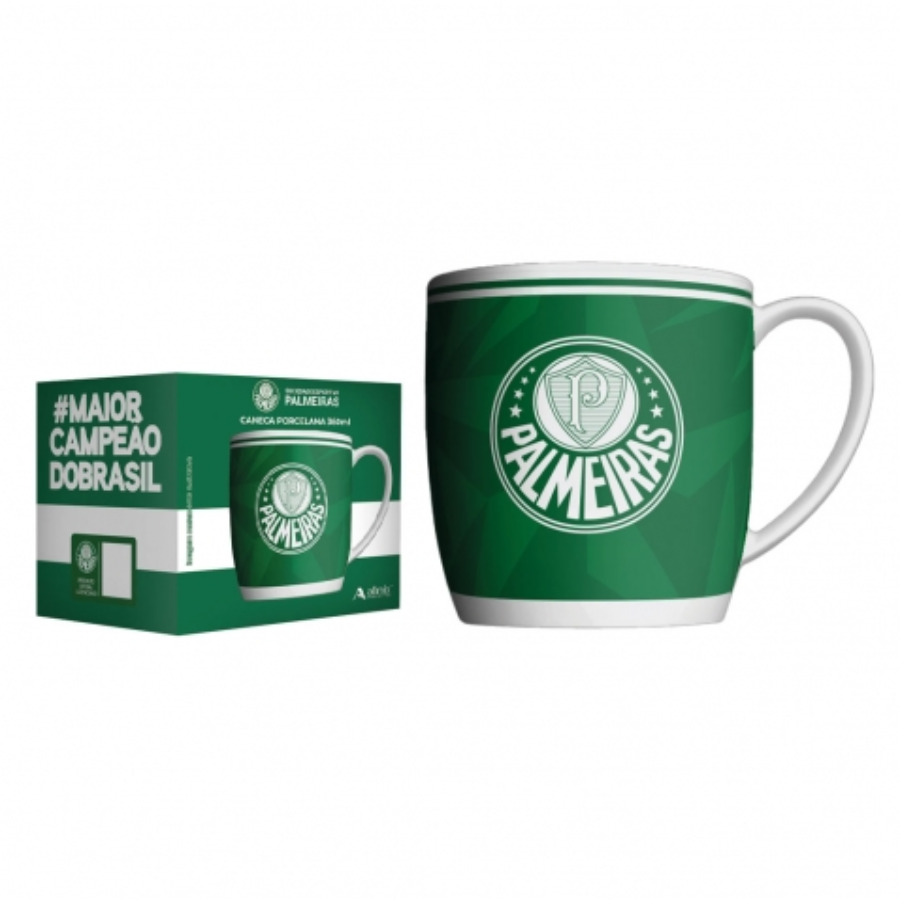 Caneca Porcelana 360ml Times Palmeiras - 441138