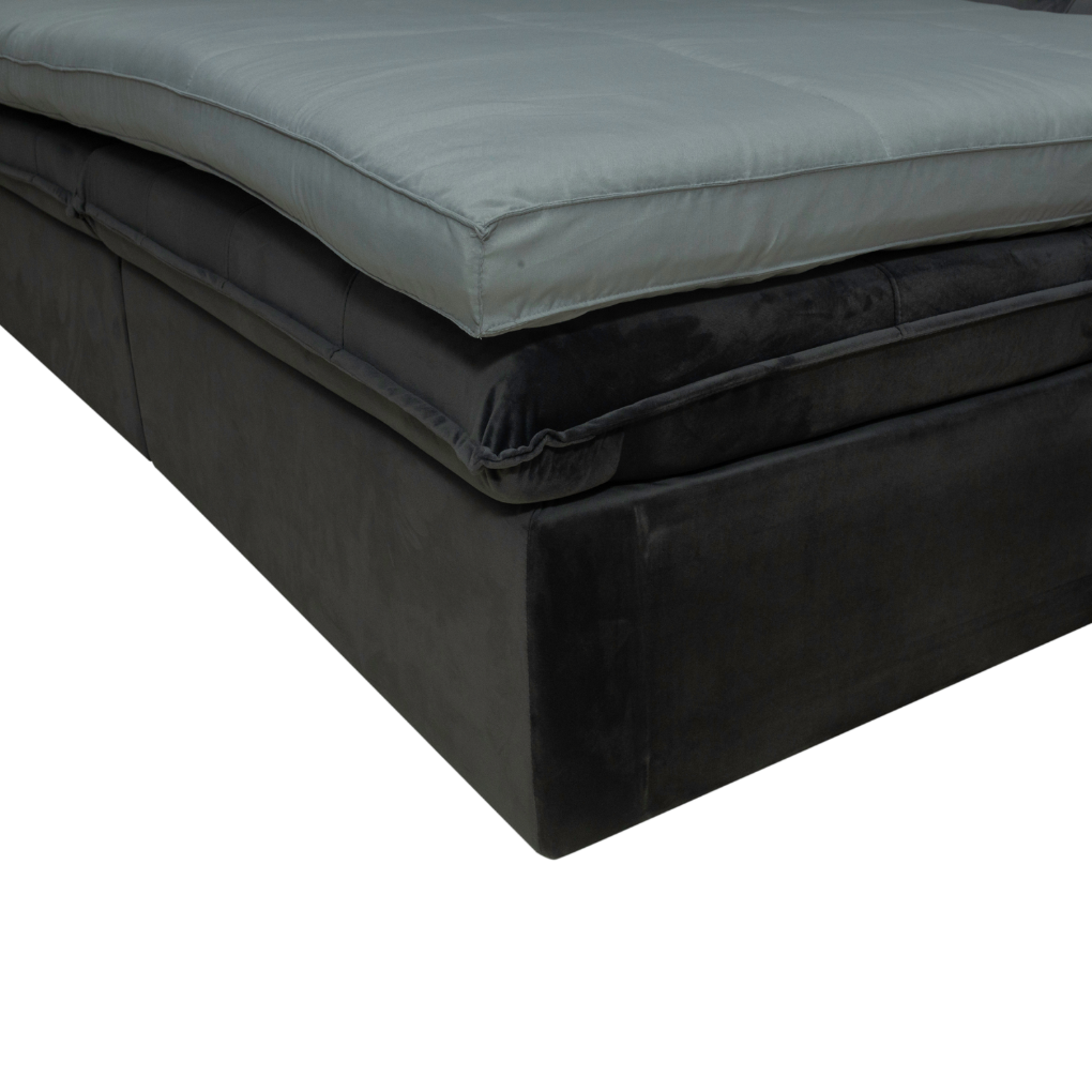 Pillow Top de Sofá Retrátil e Reclinável Almofada Fibras Macias Bege 210X100cm