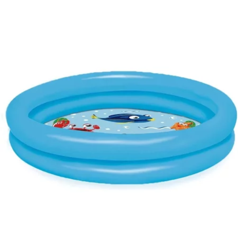 Piscina Infantil Redonda Inflável De Fundo Estampado Animais Sortida 61L
