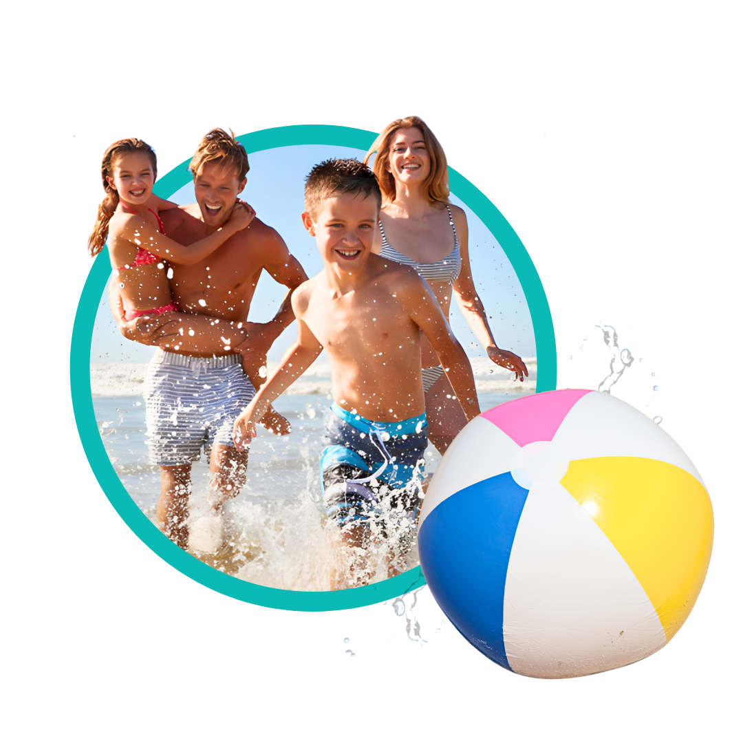 Bola De Praia Piscina Inflável Gigante Colorida Criança 40cm