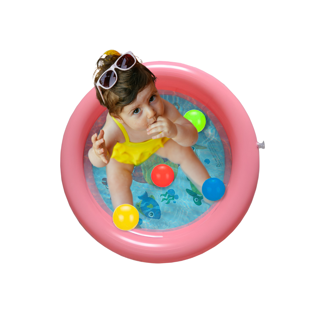 Piscina Infantil Redonda Inflável De Fundo Estampado Animais Sortida 28L