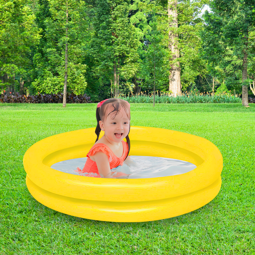 Piscina Infantil Redonda Inflável De Fundo Estampado Animais Sortida 61L