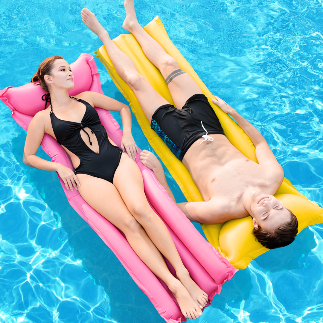 Boia Colchão De Piscina Grande Inflável Bronzeador Amarelo
