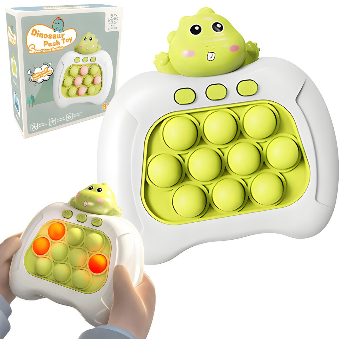Pop-it Brinquedo Eletrônico Anti Stress Som Luz Dinossauro