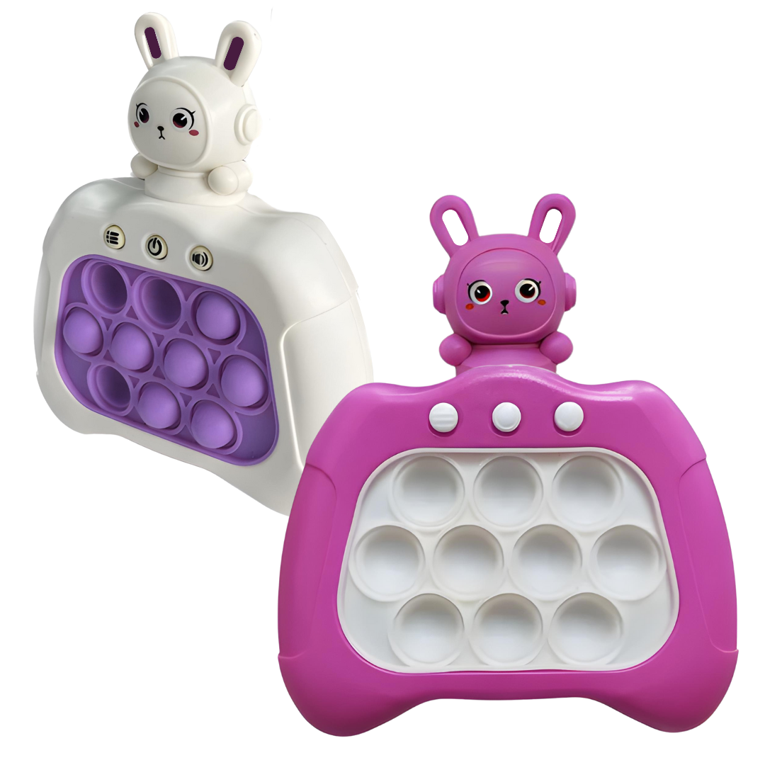 Pop-it Brinquedo Eletrônico Anti Stress com Som Luz Coelhinho Astronauta