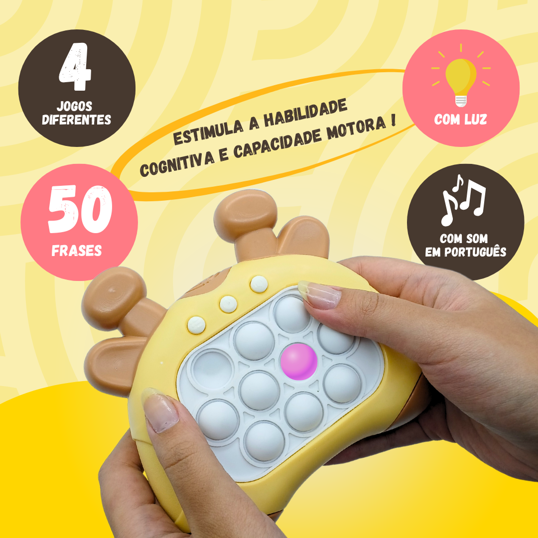 Pop-it Brinquedo Eletrônico Anti Stress com Som e Luz Girafa