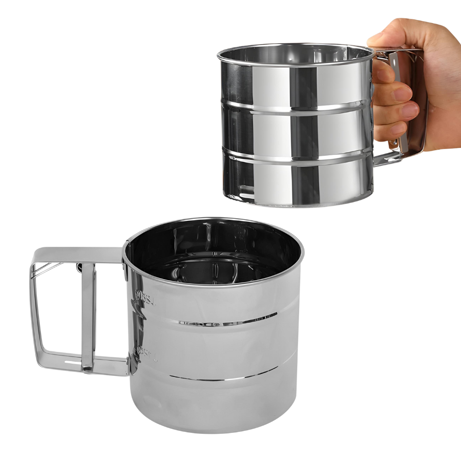 Polvilhador Peneira Farinha Inox Gatilho 10cmx5cm - 5648