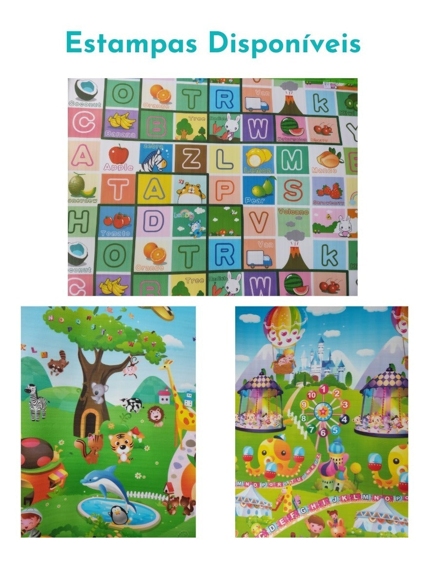 Tapete De Atividades Tatame Infantil Com Sacola Para Guardar