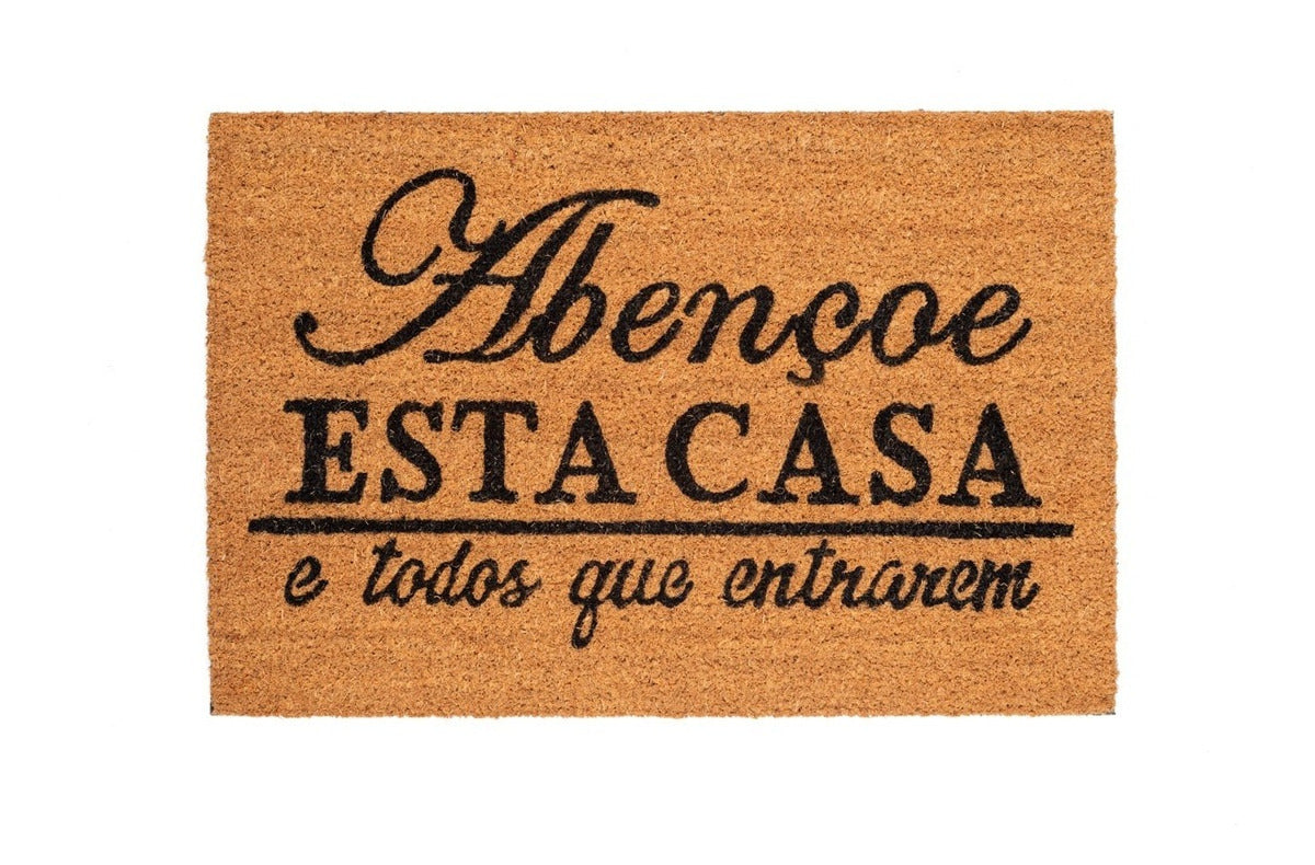Tapete De Casa Capacho 40x60cm Design Fibra De Côco