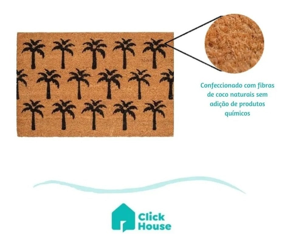 Tapete De Casa Capacho 40x60cm Design Fibra De Côco