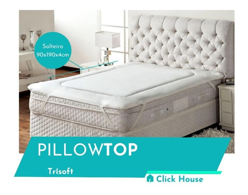 Protetor De Colchão Trisoft Pillow Top Solteiro (90x190x4cm)