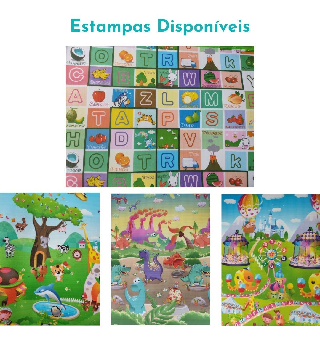 Tapete De Atividades Tatame Infantil Com Sacola 120x180cm