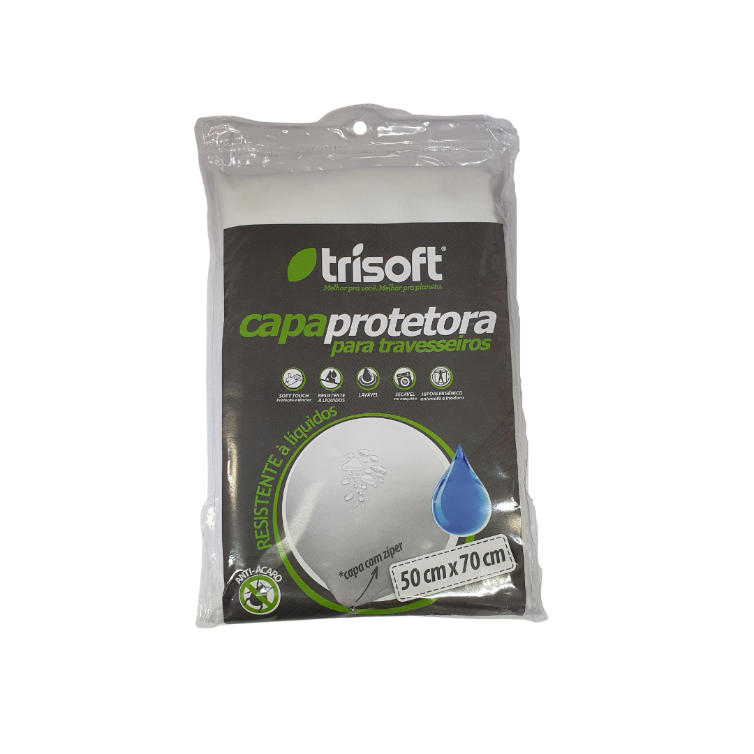 Capa Protetora Para Travesseiro Impermeável Trisoft 70x50cm