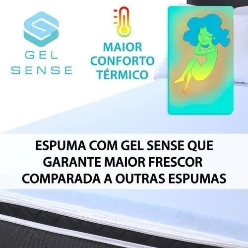 Pillow Top Topper Espuma Viscogel F.a Solteiro 88x188x4cm