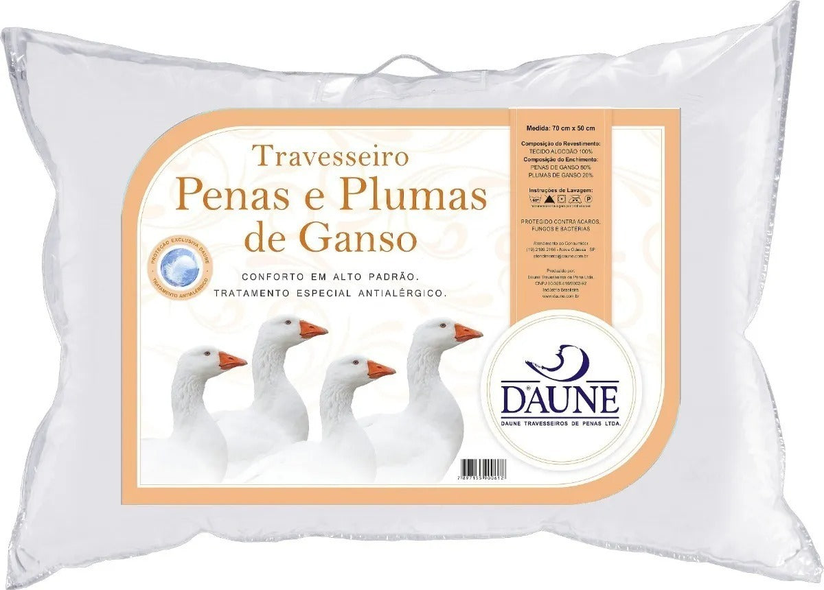 Travesseiro 80% Pena De Ganso 20% Pluma De Ganso - Daune