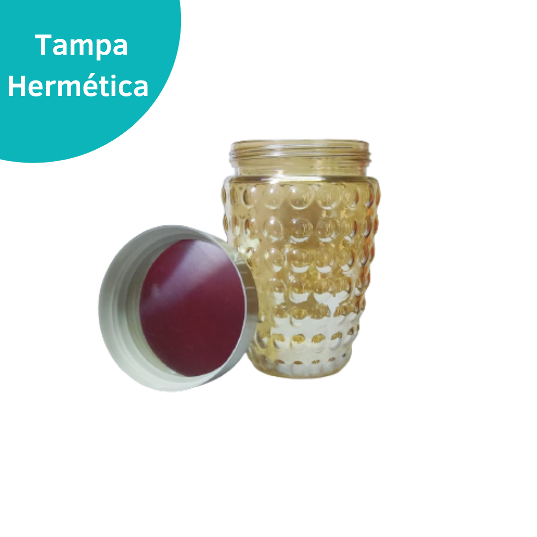 Pote De Vidro Luxo Mantimentos Tampa Inox Hermética 1100ml