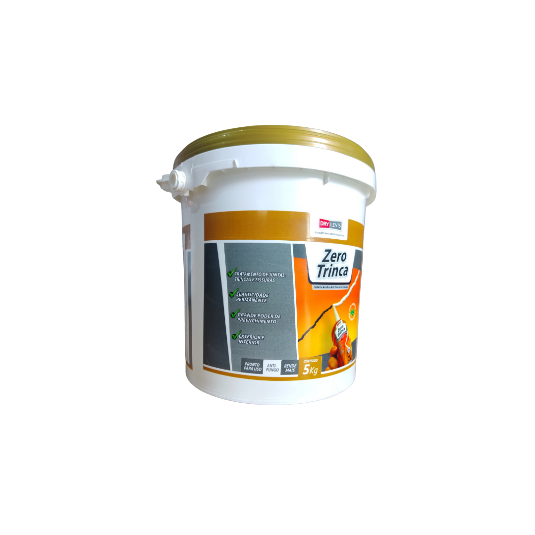 Selante Acrílico Para Trincas Fissuras Zero Trinca Pote 5kg