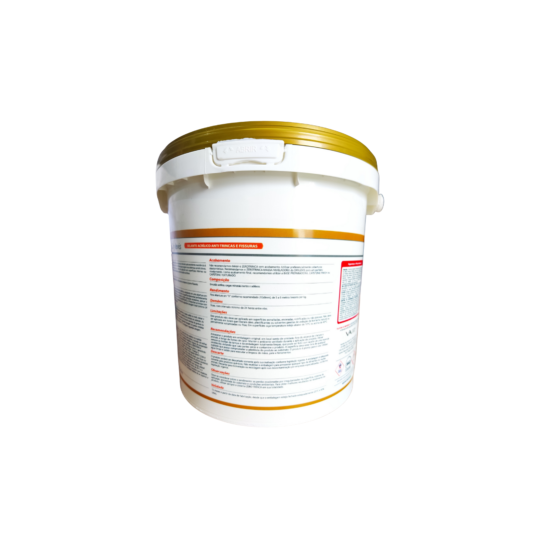 Selante Acrílico Para Trincas Fissuras Zero Trinca Pote 5kg