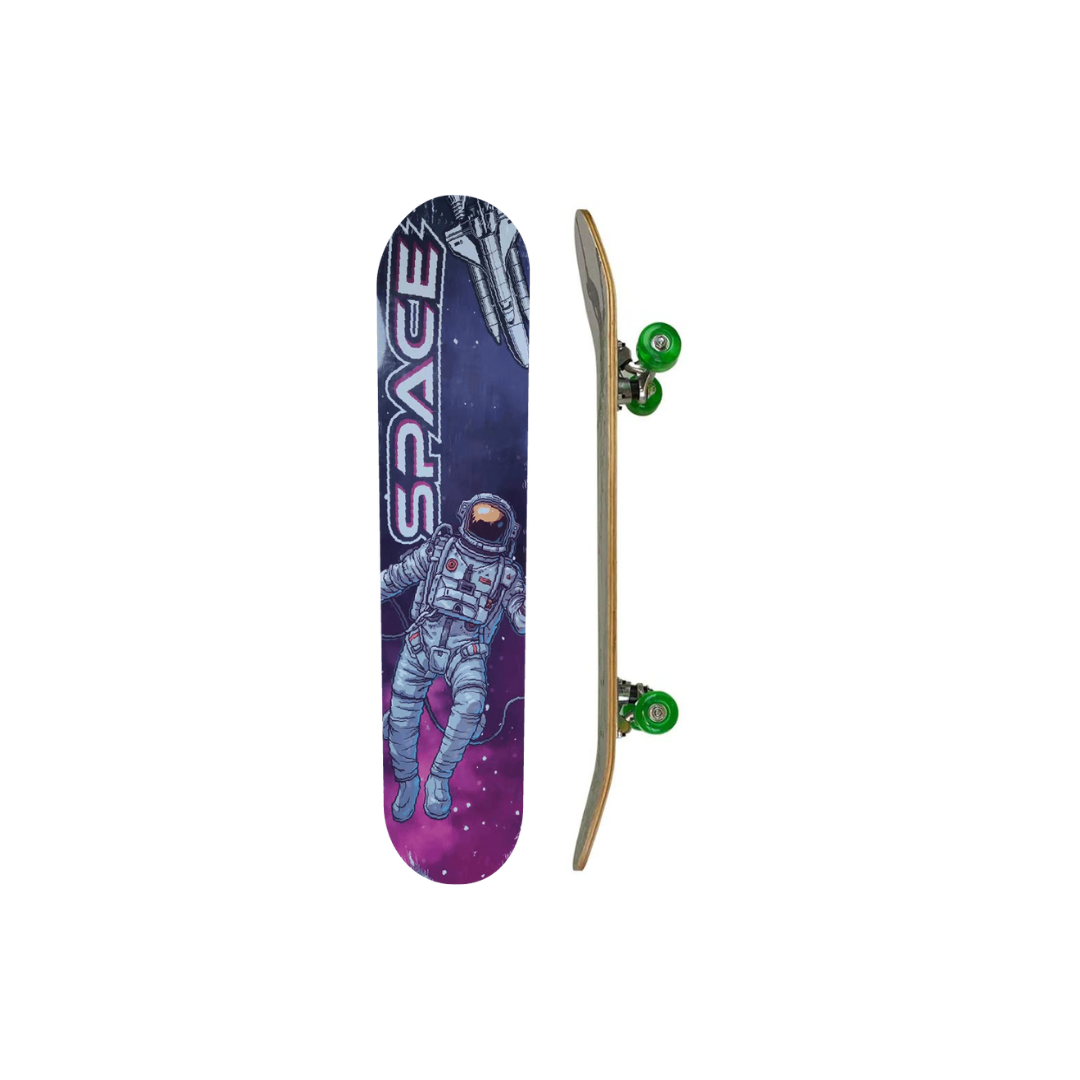 Skate Madeira Montado Brinquedo Radical Infantil Médio 60cm