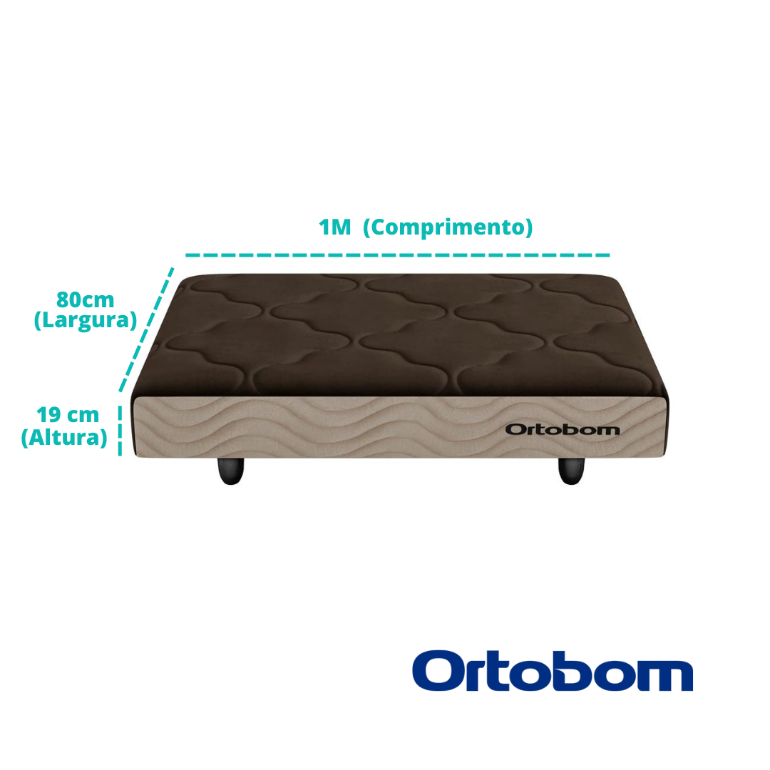 Cama Box Pet Cachorro Gato Caminha Porte Grande 100x80x13cm