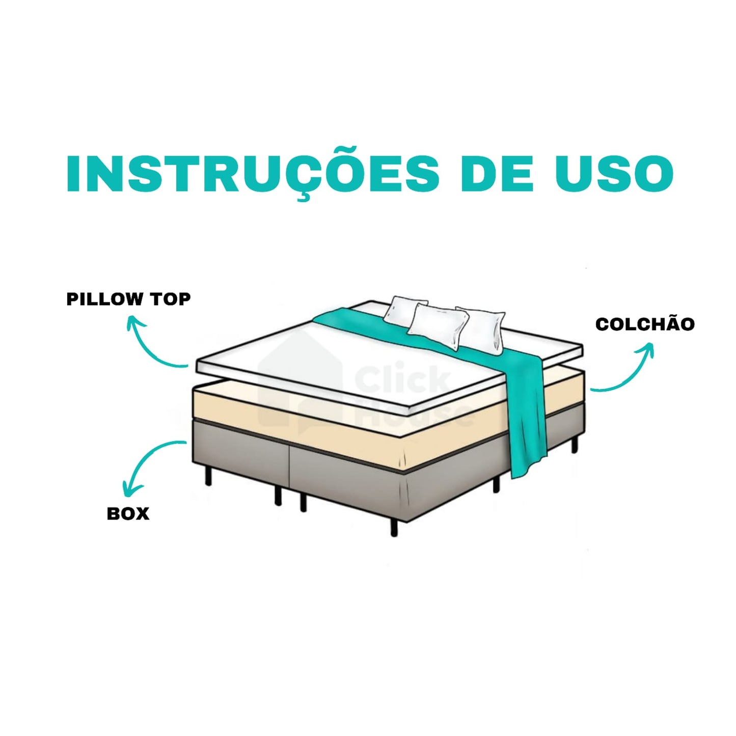 Protetor De Colchão Trisoft Pillow Top Queen (160x200x4cm)