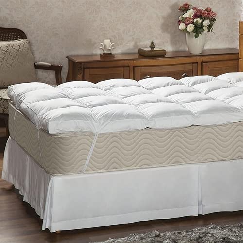 Pillow Top Plumas De Ganso Queen 160x200x6cm Daune Branco