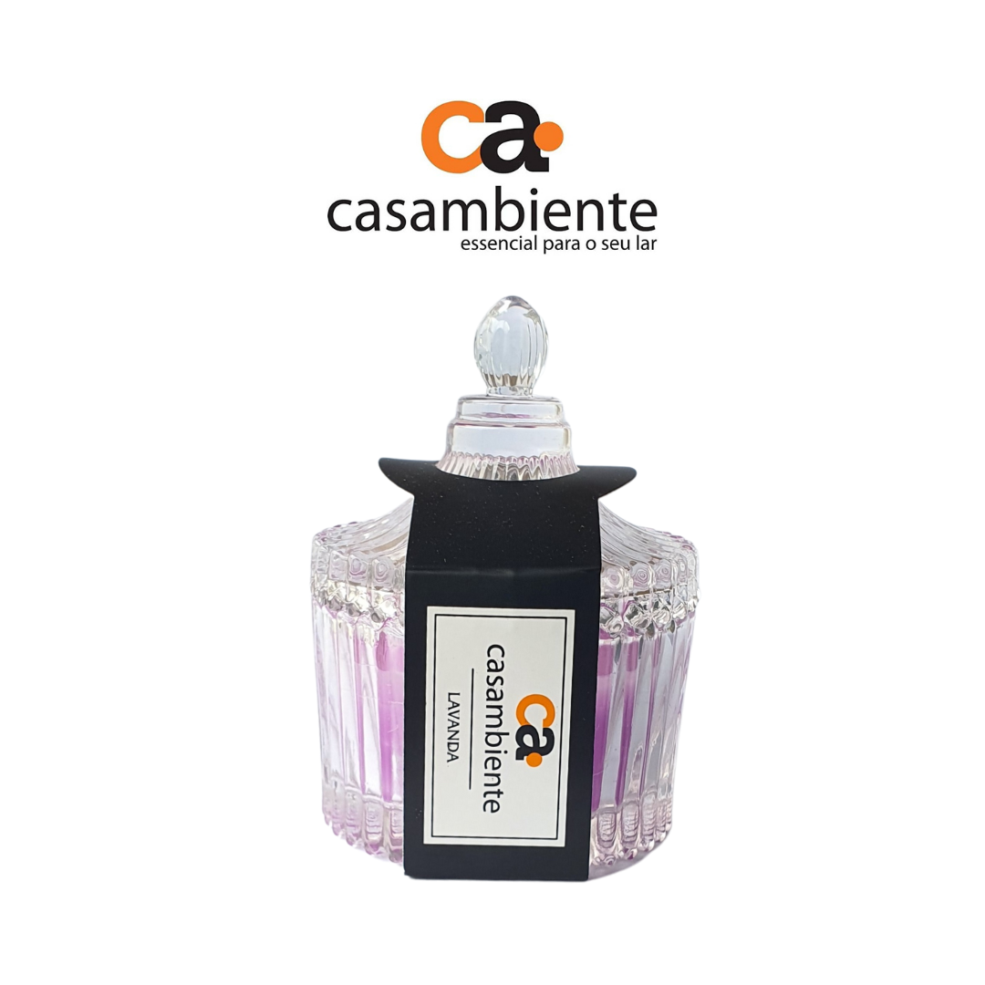 Vela Aromática Perfumada Castiçal Vidro Decorativa - 55g