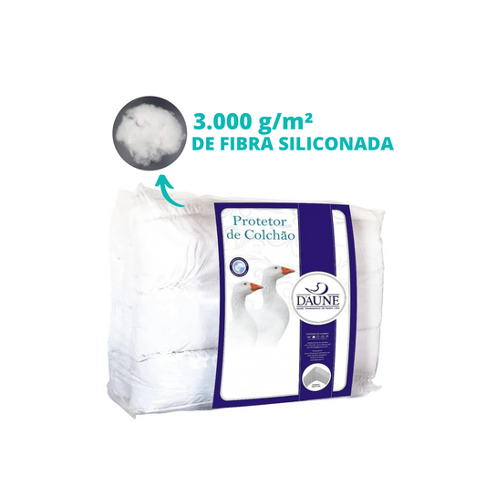 Pillow Top Daune Toque De Plumas 100% Algodão 233 Fios Casal