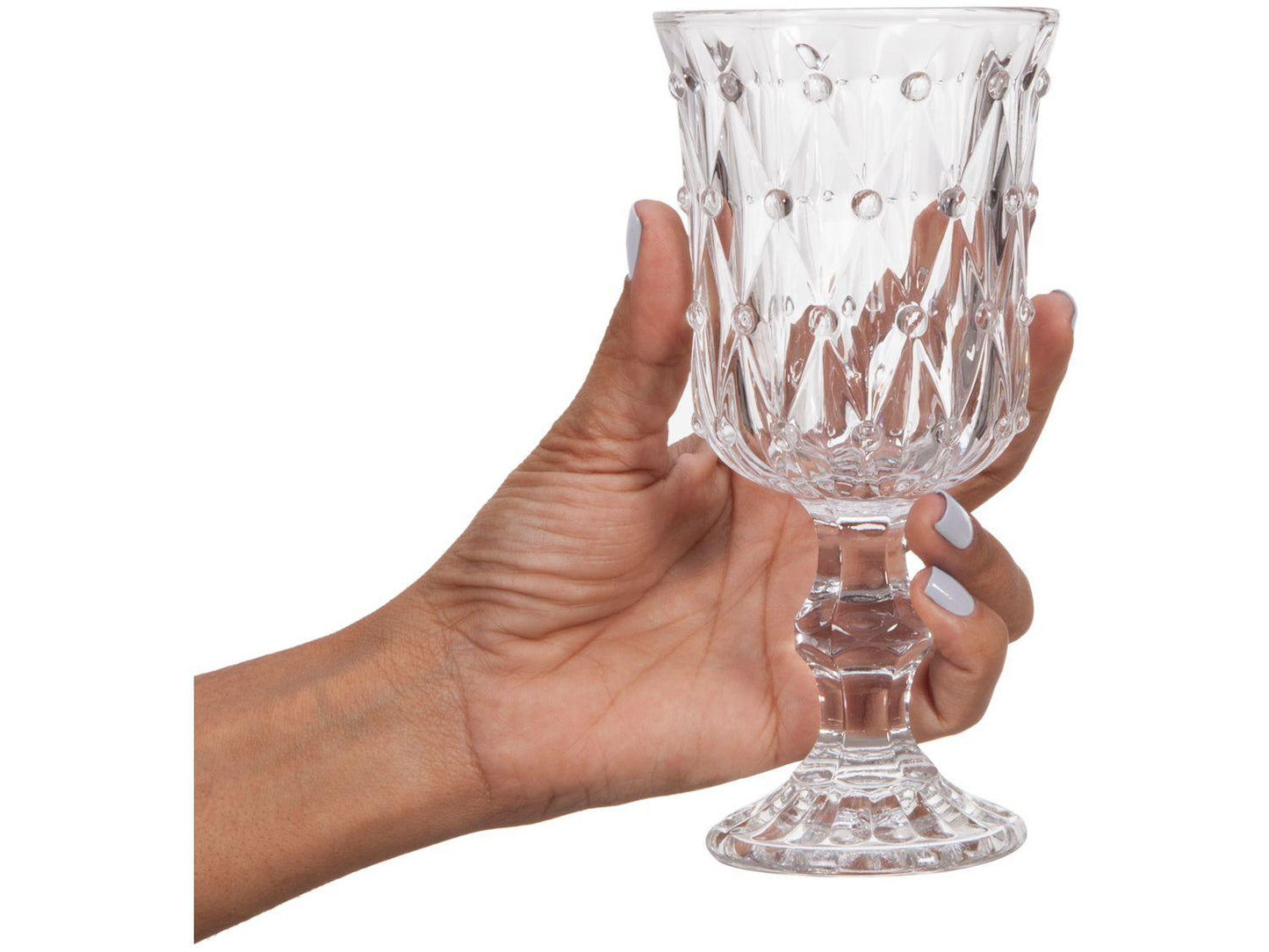 Taça Gotas Transparente Vidro Suco Vinho Água 210ml - 1 Un