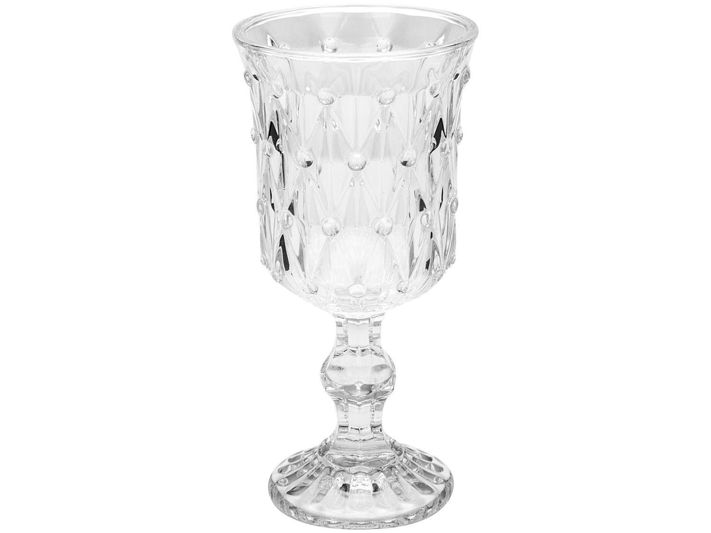Taça Gotas Transparente Vidro Suco Vinho Água 210ml - 1 Un