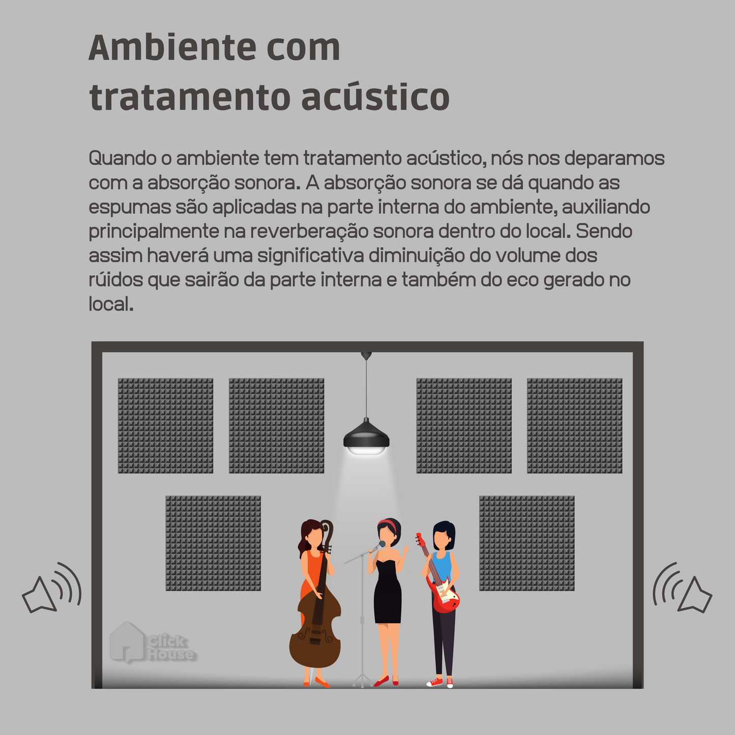 Painel Espuma Acústico Antichamas Isolamento Som 50x50x2cm