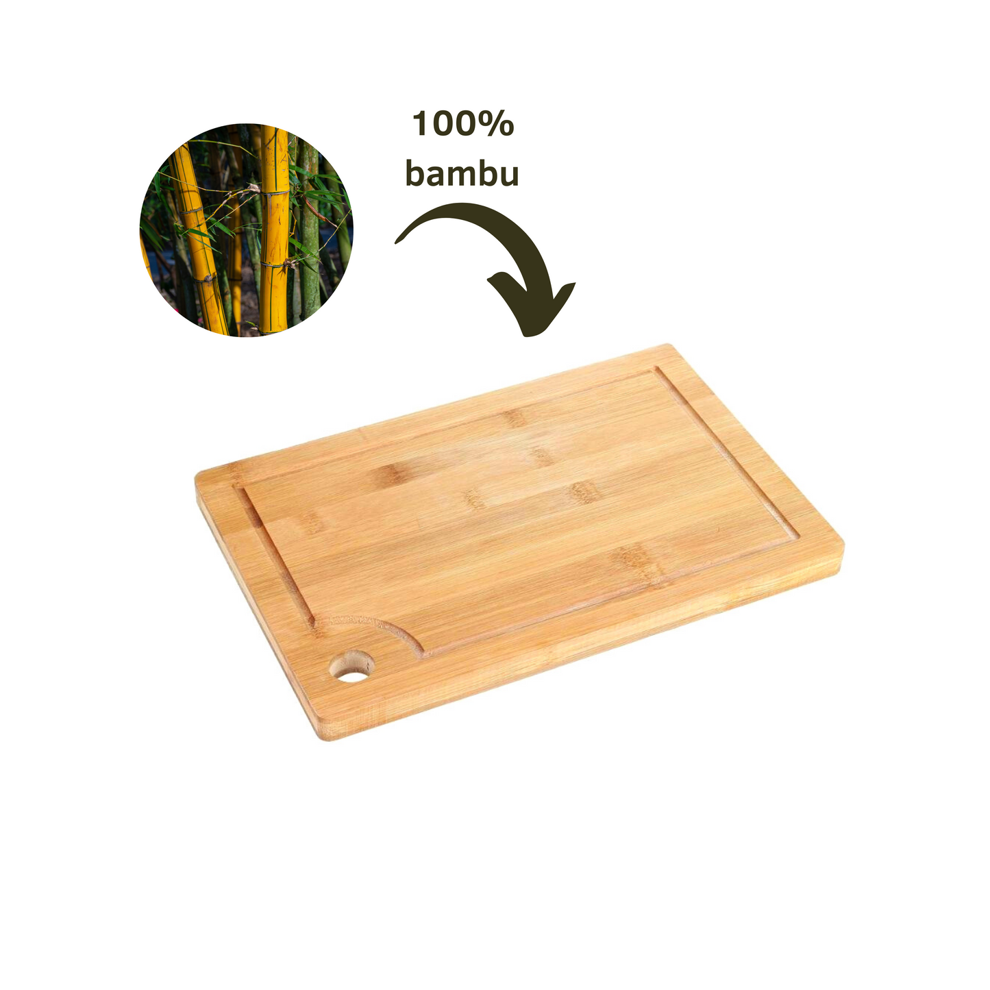 Tábua Para Corte De Bambu 30x20 Cm - Dolce Home - D0510
