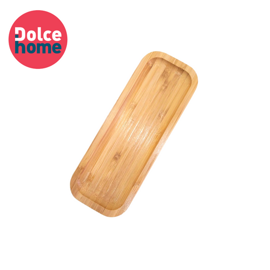 Petisqueira Bambu Retangular Bandeja Frios Petisco 10x26cm