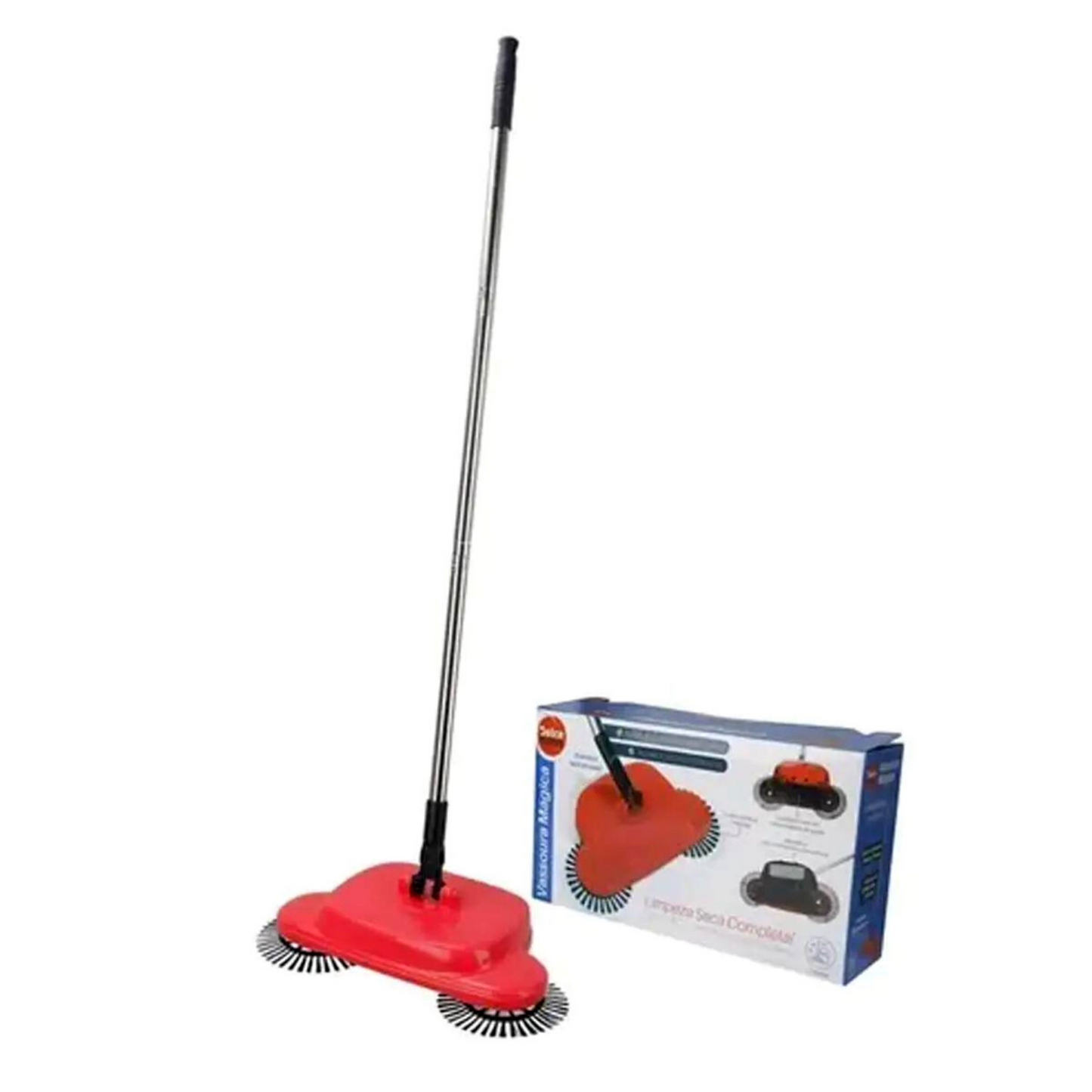 Vassoura Magica Aspirador De Pó Dobrável Feiticeira Mop 360
