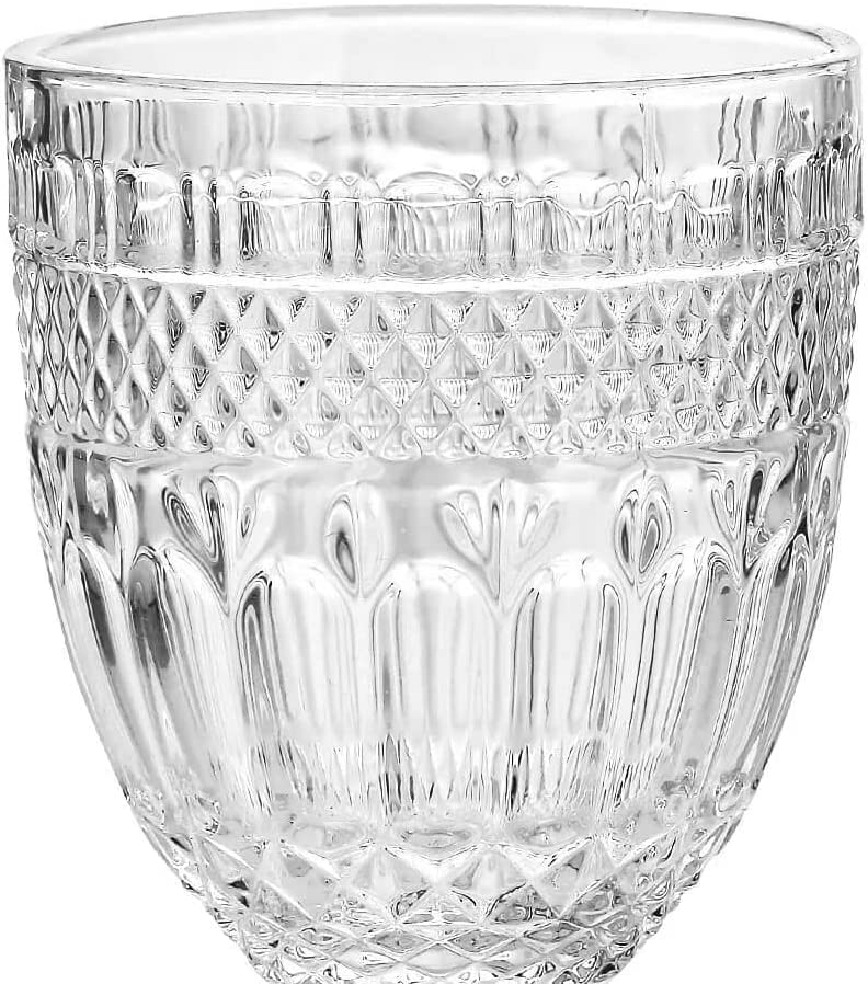 Taça De Vidro Barroco Transparente 350ml 1 Peça Casambiente