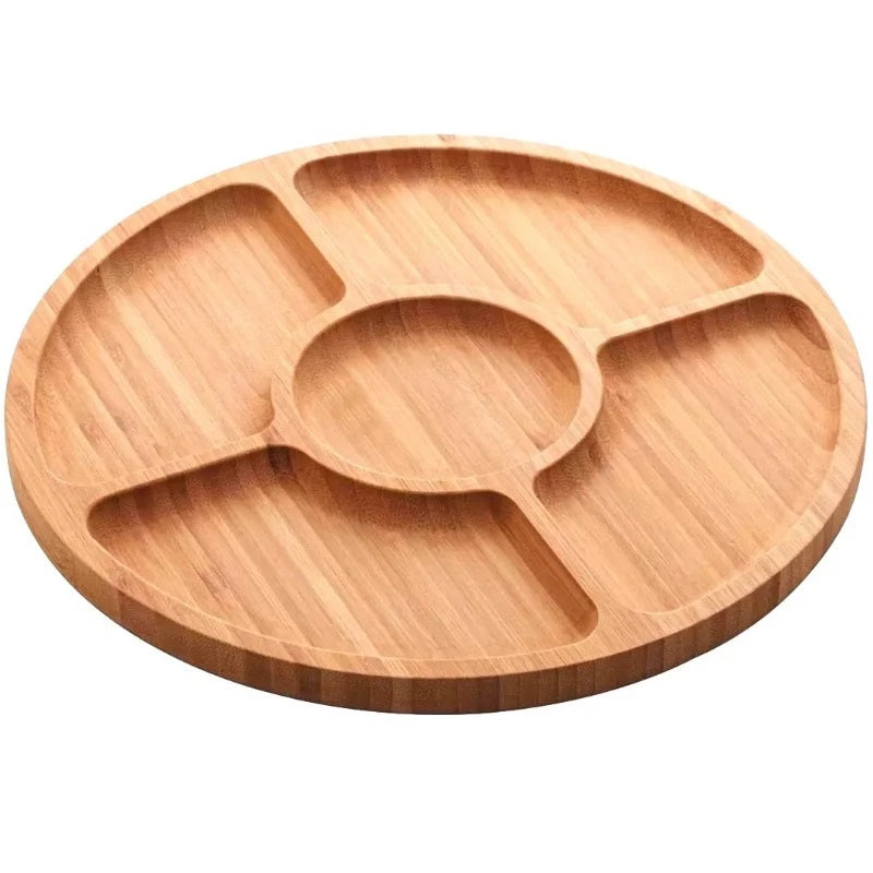 Suporte Organizador Talher Bambu + Petisqueira 5 Divisórias