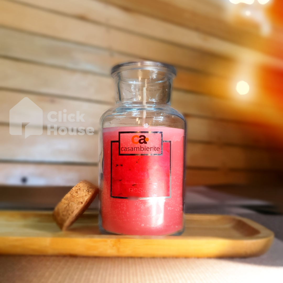 Vela Aromática Perfumada Castiçal Bomboniere Vidro 215g