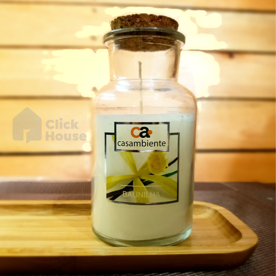 Vela Aromática Perfumada Castiçal Bomboniere Vidro 215g