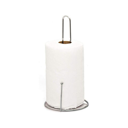Suporte Rolo Papel Toalha Mesa Cozinha Vertical Aço Cromado
