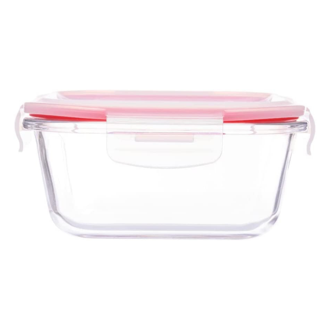 Pote Hermético De Vidro C/ Trava Silicone E Vedação 500ml