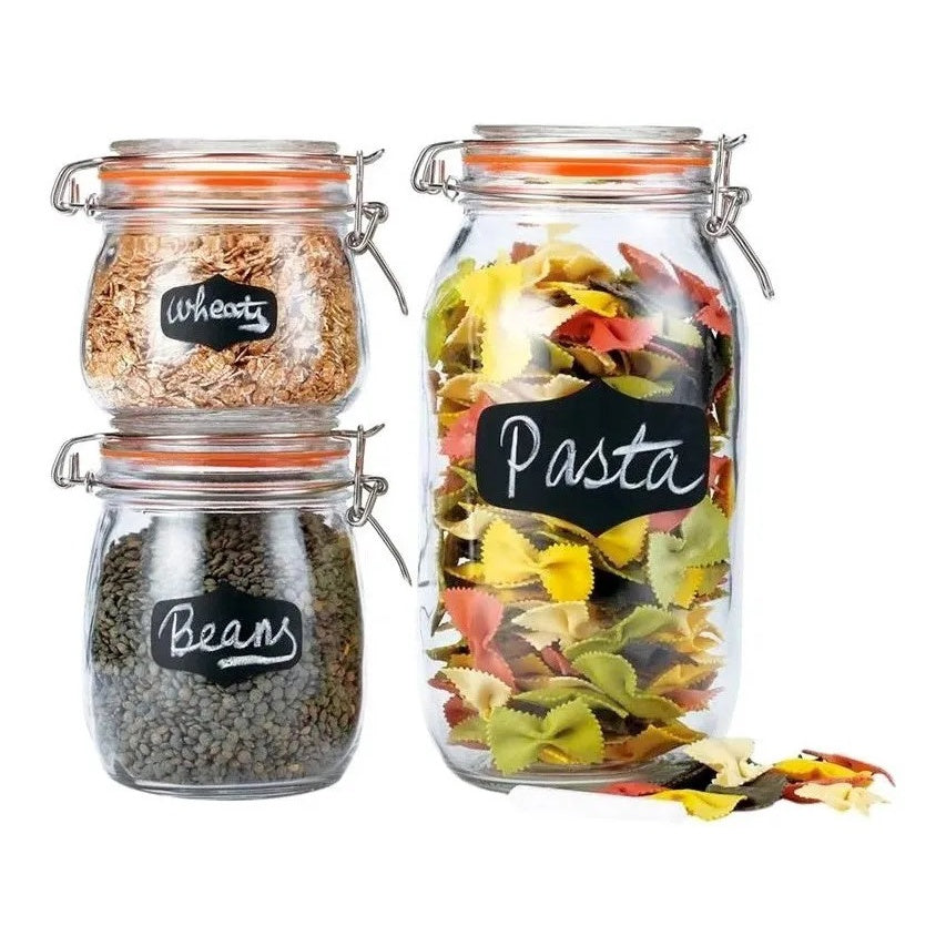 Pote Vidro Porta Mantimento Bala Café Tampa Hermética 2 L
