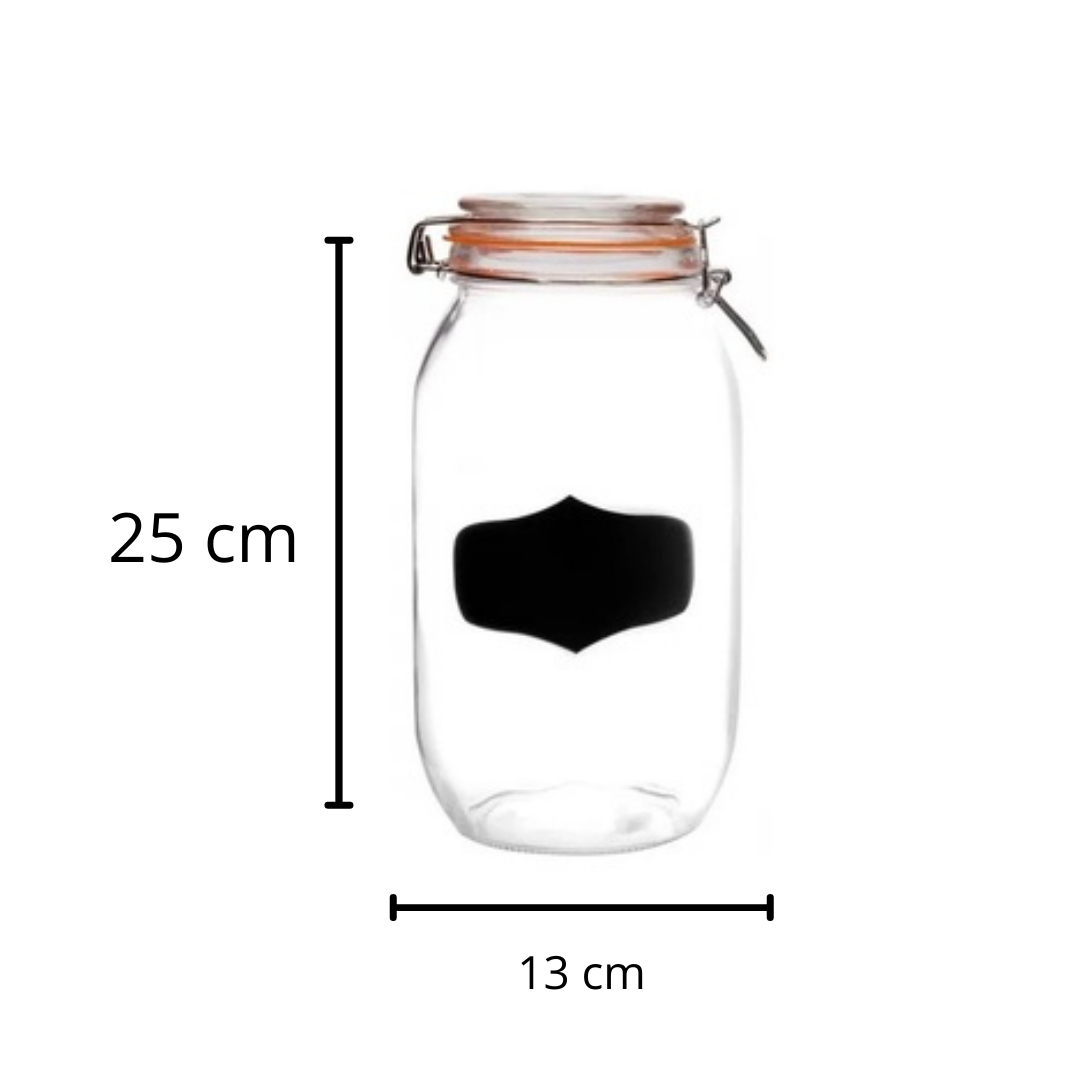Pote Vidro Porta Mantimento Bala Café Tampa Hermética 2 L
