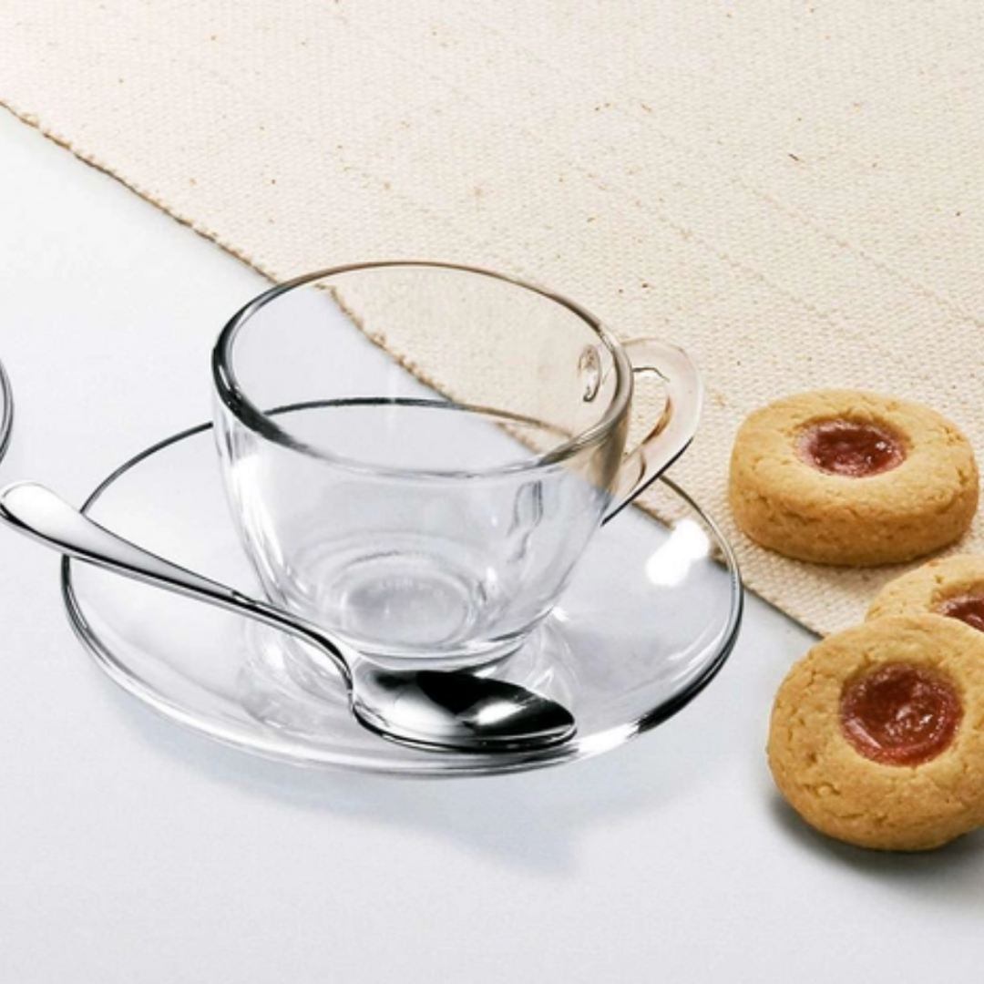 Xícaras De Vidro Café Chá Nespresso Dolce Gusto 235 Ml 6 Uni