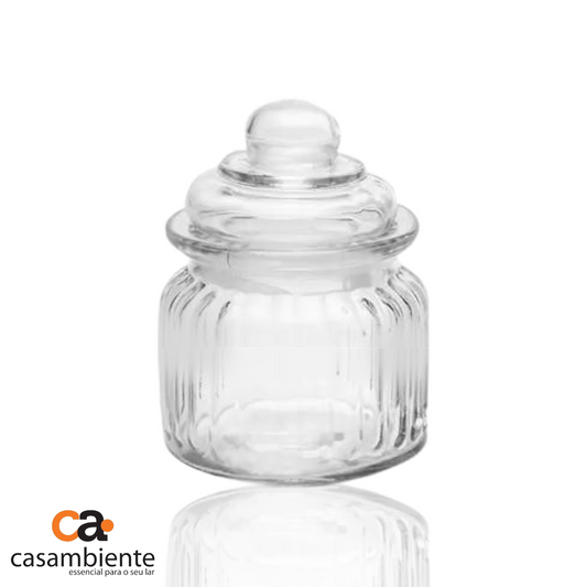 Pote De Vidro Porta Mantimento Tampa Hermética 600 Ml