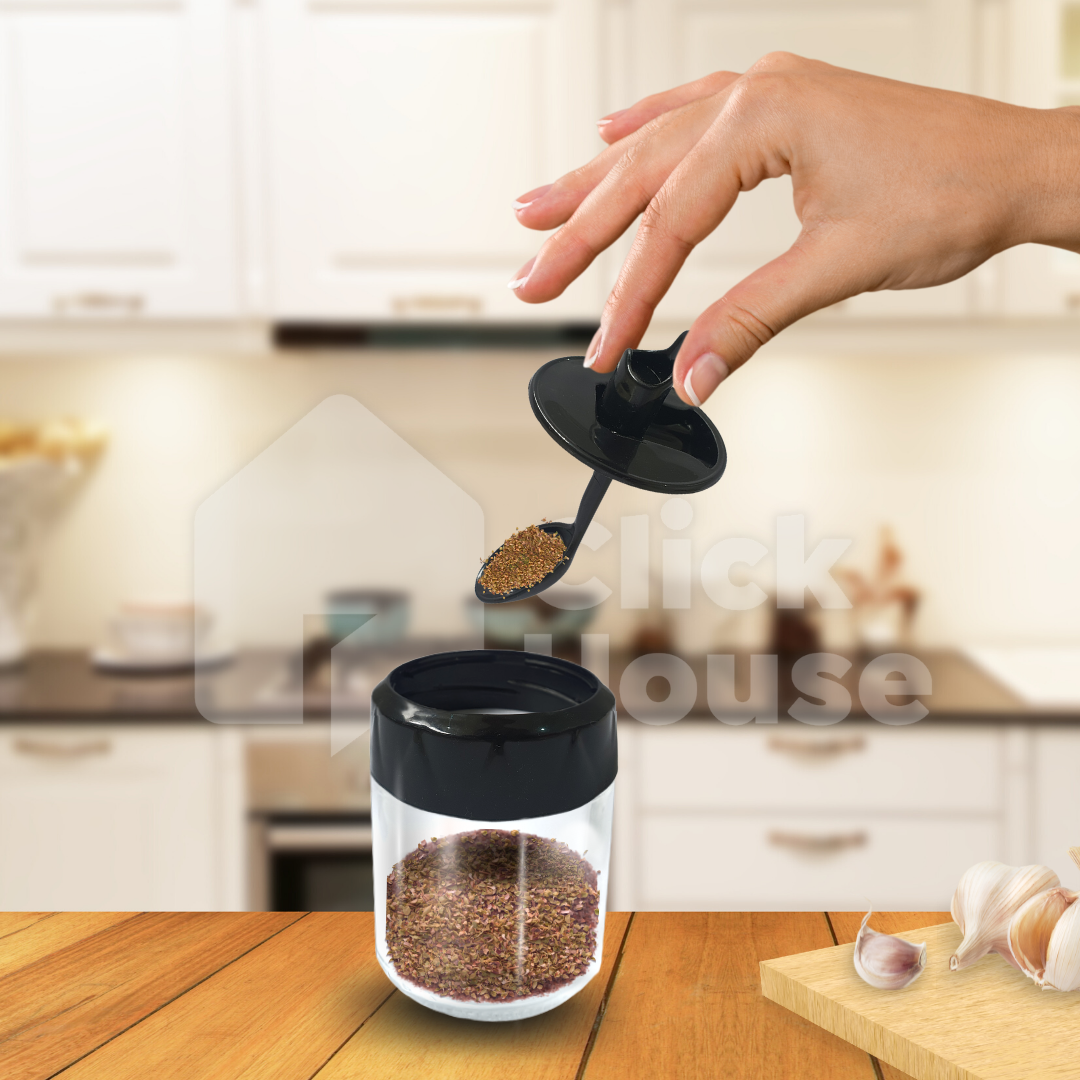 Pote Temperos Condimentos Vidro Mel Saleiro Com Colher 150ml