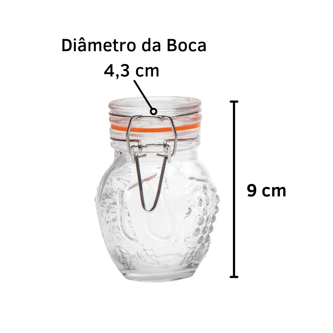 Pote De Vidro Temperos Hermético Antiodor Com Tampa E Trava