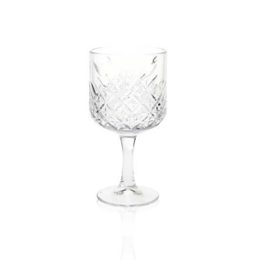 Taça De Vidro De Gin Água Suco Diamond Florido 463ml 1 Uni