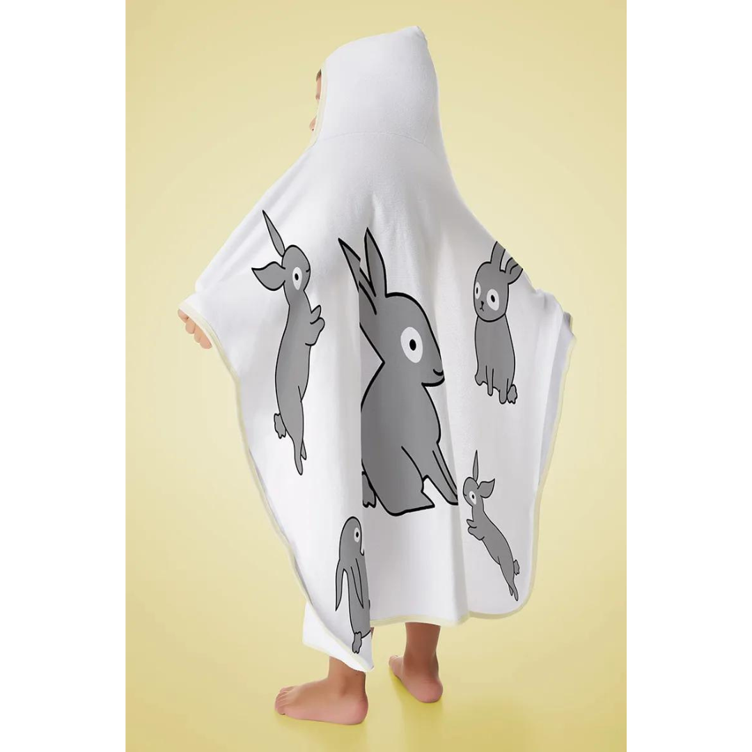 Toalha Infantil De Bebe Banho Estampada Com Capuz Algodão