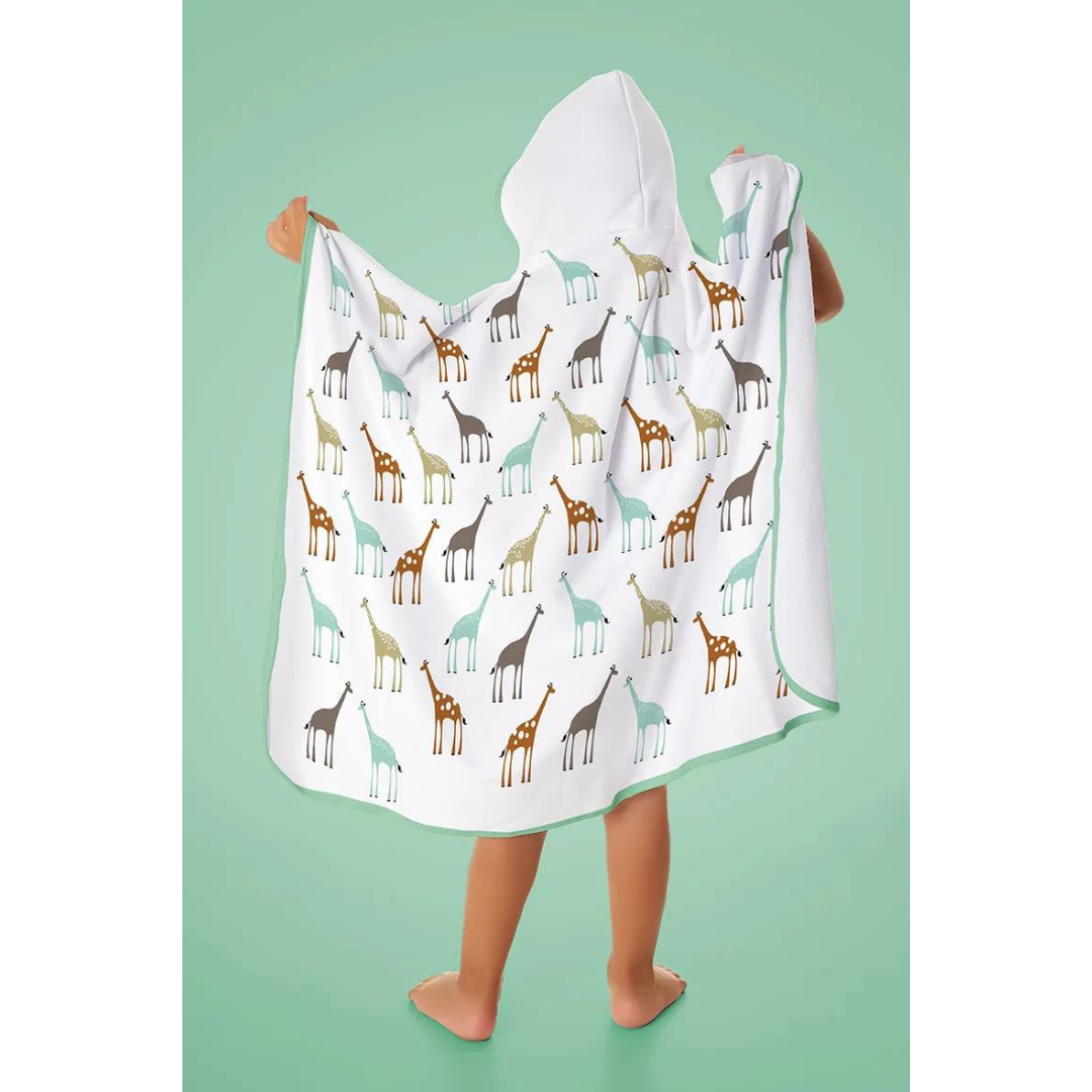 Toalha Infantil De Bebe Banho Estampada Com Capuz Algodão